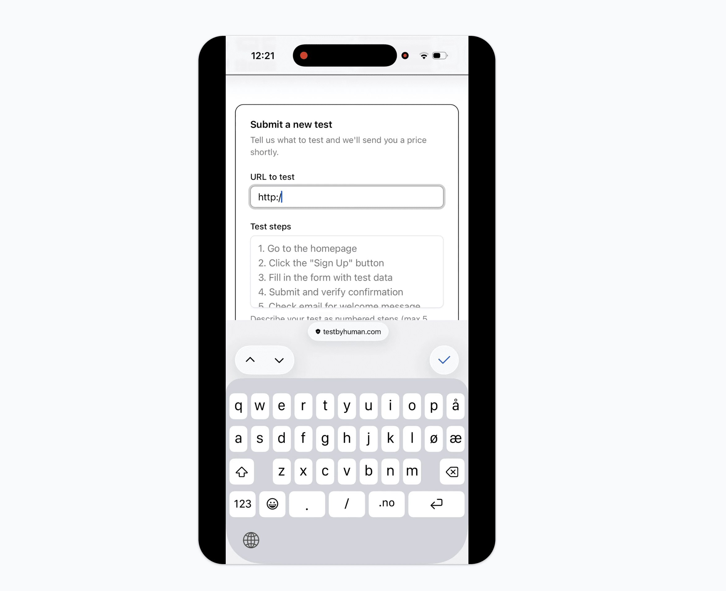 Task results with screen recording